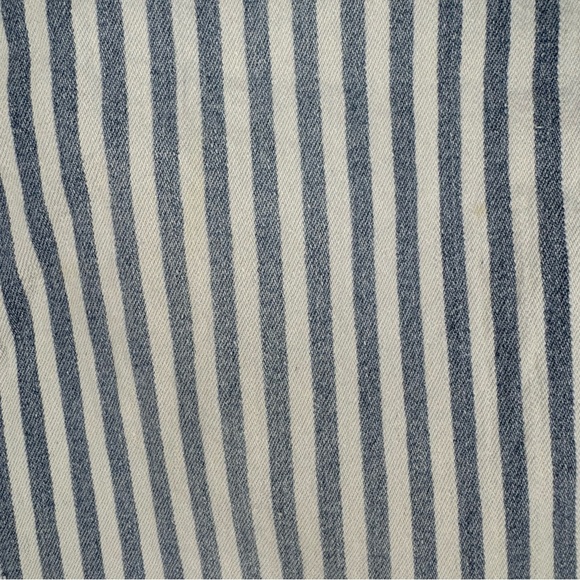 Blank Paige Blue & White Stripe Flare Jeans Size Small - Picture 7 of 13